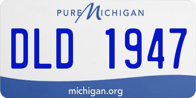 MI license plate DLD1947