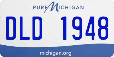 MI license plate DLD1948
