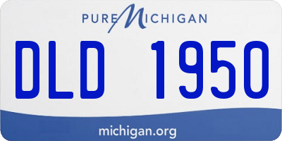 MI license plate DLD1950