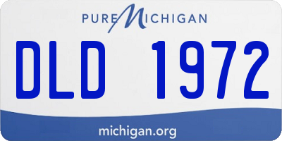 MI license plate DLD1972