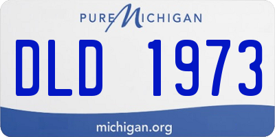 MI license plate DLD1973