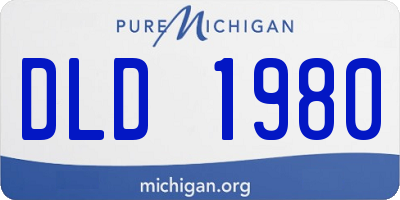 MI license plate DLD1980