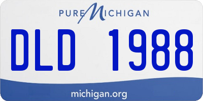 MI license plate DLD1988