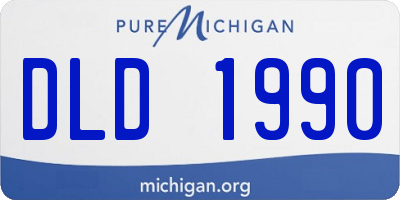 MI license plate DLD1990