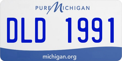 MI license plate DLD1991