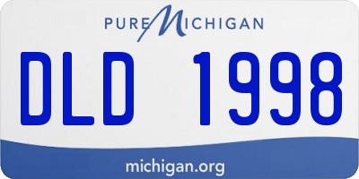 MI license plate DLD1998