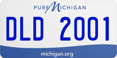 MI license plate DLD2001