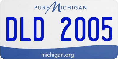 MI license plate DLD2005