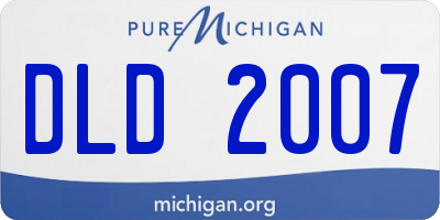 MI license plate DLD2007