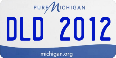 MI license plate DLD2012