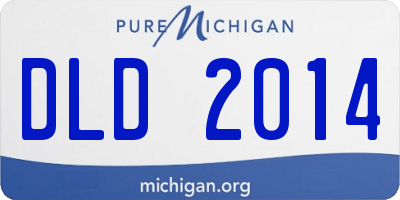 MI license plate DLD2014