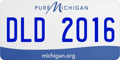 MI license plate DLD2016