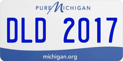 MI license plate DLD2017