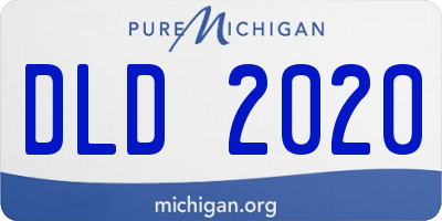 MI license plate DLD2020