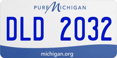 MI license plate DLD2032