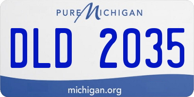 MI license plate DLD2035