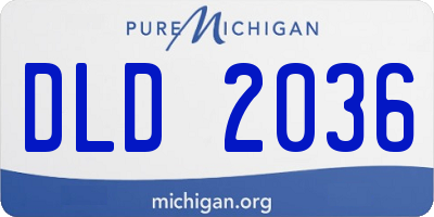 MI license plate DLD2036