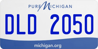 MI license plate DLD2050