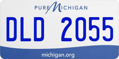 MI license plate DLD2055