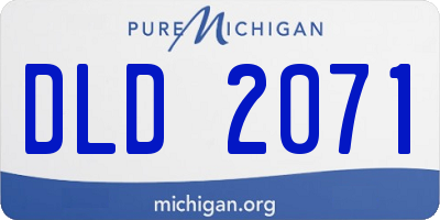 MI license plate DLD2071