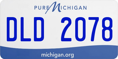 MI license plate DLD2078