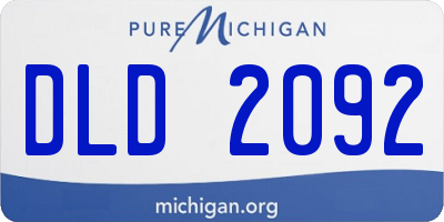 MI license plate DLD2092