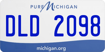 MI license plate DLD2098