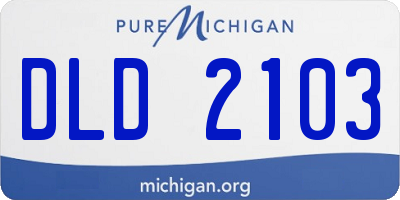MI license plate DLD2103