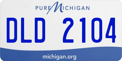 MI license plate DLD2104