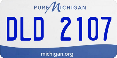 MI license plate DLD2107