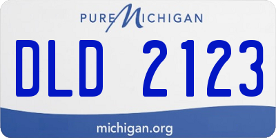 MI license plate DLD2123