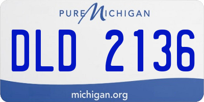 MI license plate DLD2136