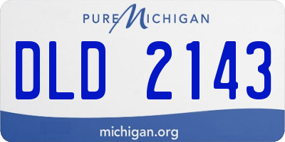 MI license plate DLD2143