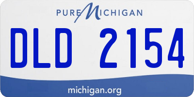 MI license plate DLD2154