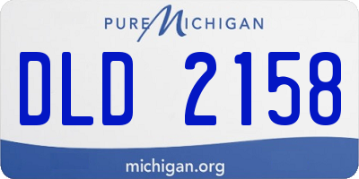 MI license plate DLD2158