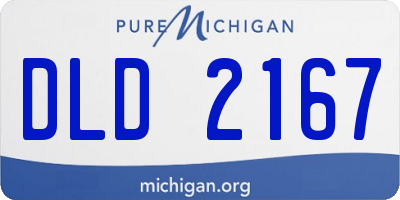 MI license plate DLD2167