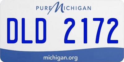 MI license plate DLD2172