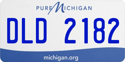 MI license plate DLD2182