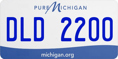 MI license plate DLD2200