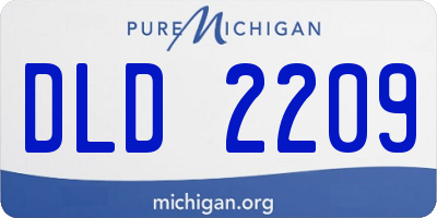 MI license plate DLD2209