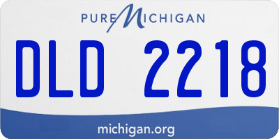 MI license plate DLD2218