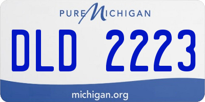 MI license plate DLD2223