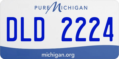 MI license plate DLD2224
