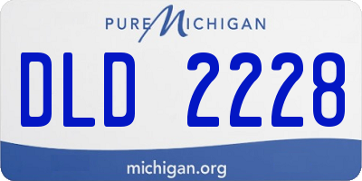 MI license plate DLD2228