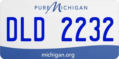 MI license plate DLD2232