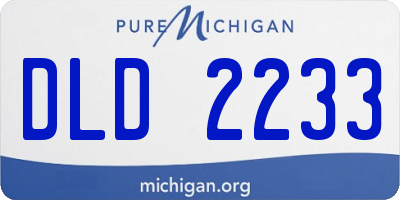 MI license plate DLD2233