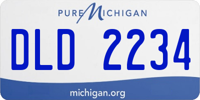 MI license plate DLD2234