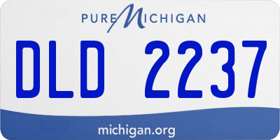 MI license plate DLD2237
