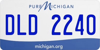 MI license plate DLD2240