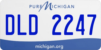MI license plate DLD2247